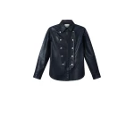 Isabel Marant Valdy Leather Shirt in Dark Navy Isabel Marant Valdy Leather Shirt in Dark Navy | Women | Luxury Shoes