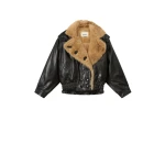Isabel Marant Valina Leather Jacket in Black | Women | Luxury Shoes 