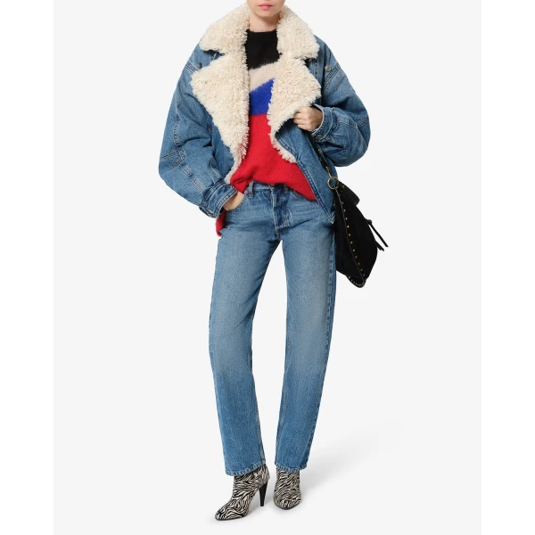 Isabel Marant Valineo Denim Jacket in Blue | Denim | Luxury Shoes 
