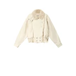 Isabel Marant Valineo Denim Jacket in Ecru | Women | Luxury Shoes 