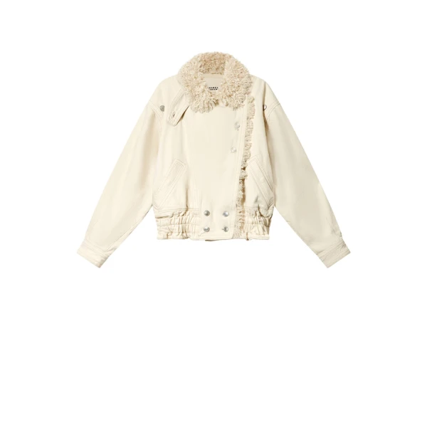 Isabel Marant Valineo Denim Jacket in Ecru