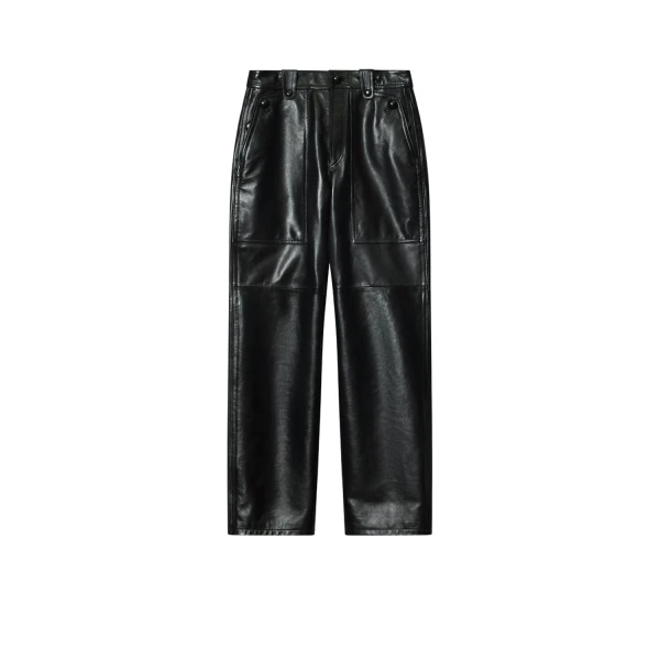 Valka Leather Pants in Black
