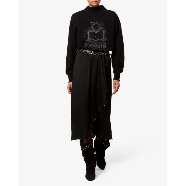 Isabel Marant Vanille Skirt in Black | Midi Skirts | Luxury Shoes 