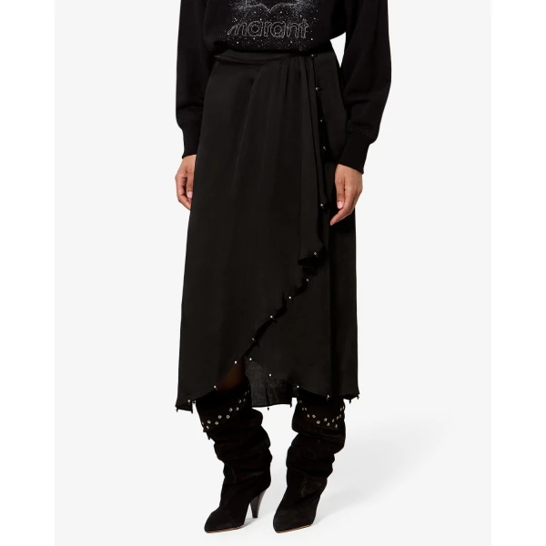 Isabel Marant Vanille Skirt in Black | Midi Skirts | Luxury Shoes 