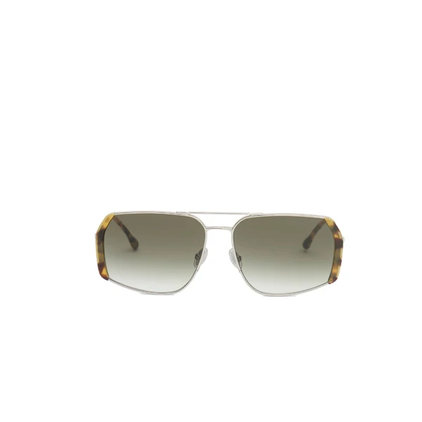 Isabel Marant Willo Sunglasses in Yellow Havana Pale and Green Shade | Women | Luxury Shoes 