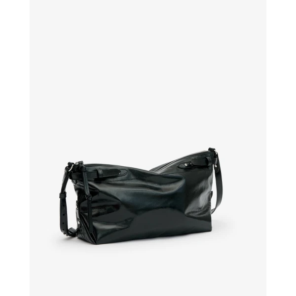 Isabel Marant Winna Day Leather Bag in Black | Shoulder & Crossbody Bags | Luxury Shoes 