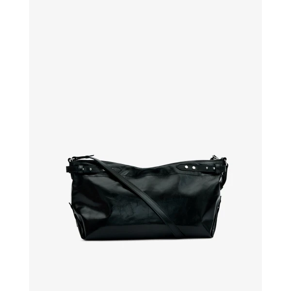 Isabel Marant Winna Day Leather Bag in Black | Shoulder & Crossbody Bags | Luxury Shoes 
