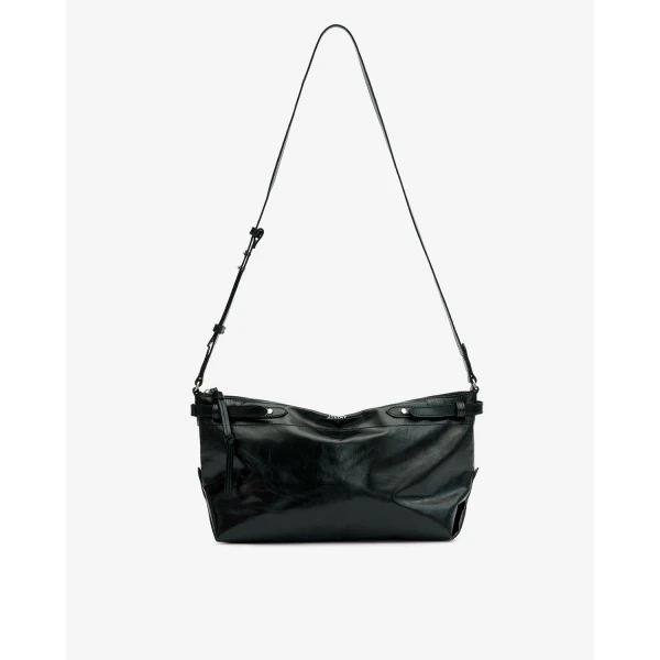 Isabel Marant Winna Day Leather Bag in Black | Shoulder & Crossbody Bags | Luxury Shoes 