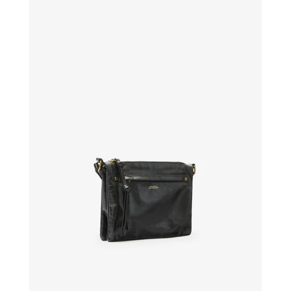 Isabel Marant Winna Duo Leather Bag in Black | Shoulder & Crossbody Bags | Luxury Shoes 