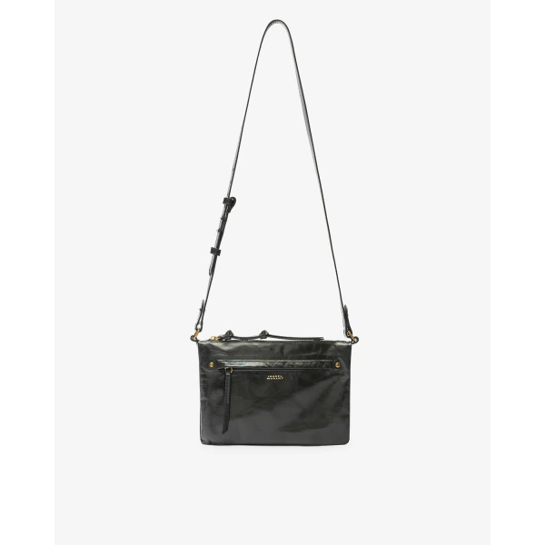 Isabel Marant Winna Duo Leather Bag in Black | Shoulder & Crossbody Bags | Luxury Shoes 