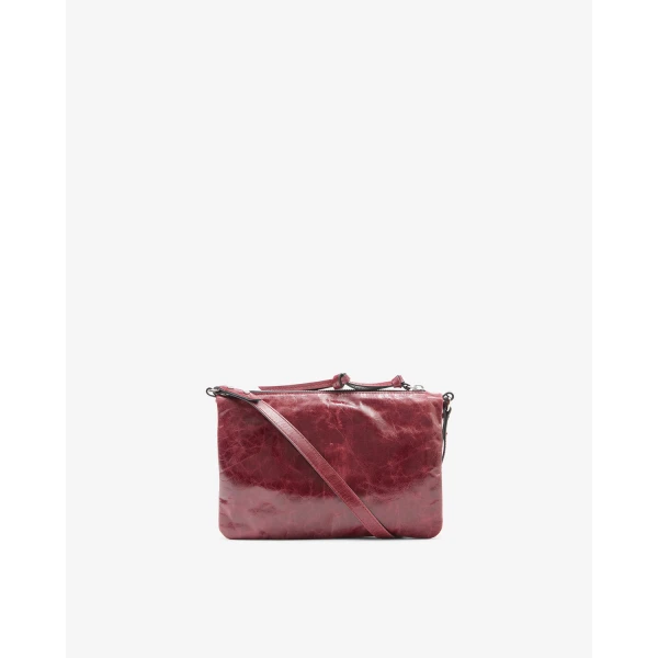 Isabel Marant Winna Leather Shoulder Bag in Burgundy | Shoulder & Crossbody Bags | Luxury Shoes 