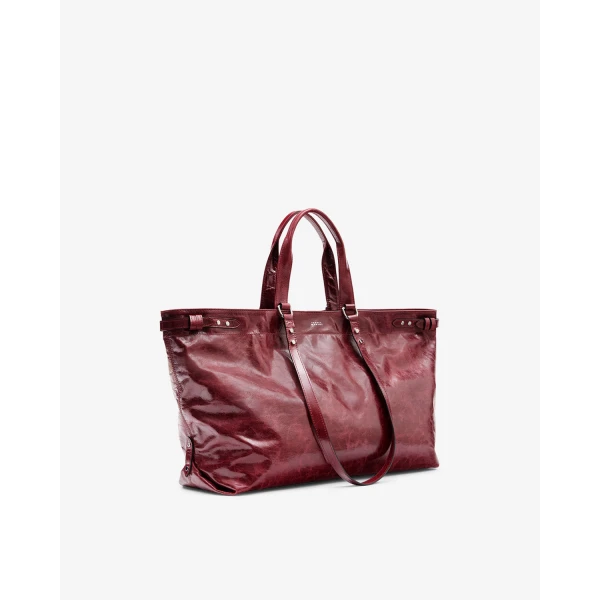 Isabel Marant Winna Tote Bag in Burgundy | Totes & Top-Handle Bags | Luxury Shoes 