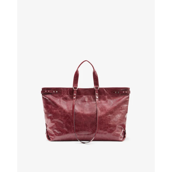 Isabel Marant Winna Tote Bag in Burgundy | Totes & Top-Handle Bags | Luxury Shoes 