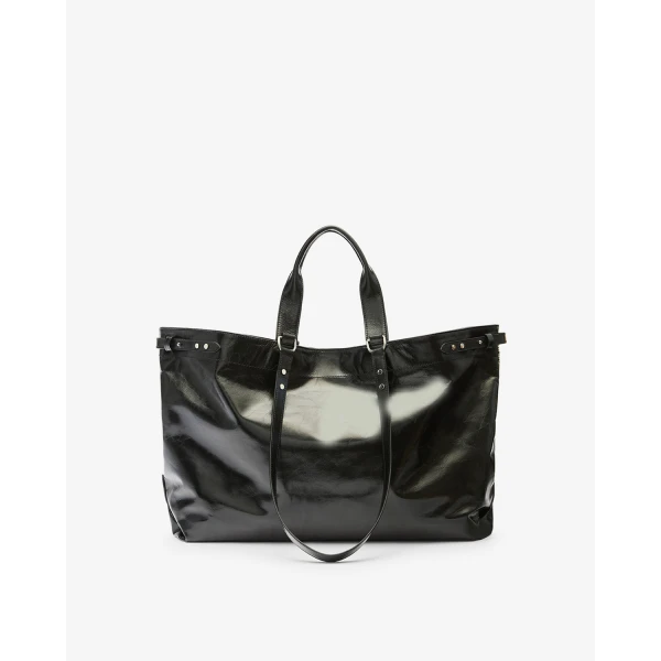 Isabel Marant Winna Tote Bag in Leather, Black | Totes & Top-Handle Bags | Luxury Shoes 