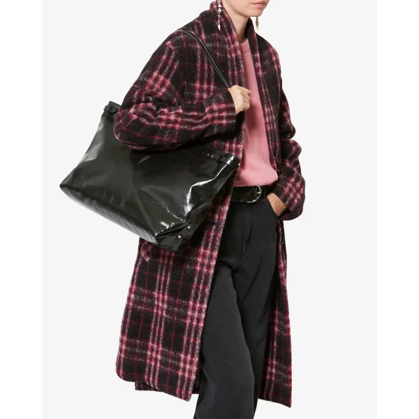 Isabel Marant Winna Tote Bag in Leather, Black | Totes & Top-Handle Bags | Luxury Shoes 