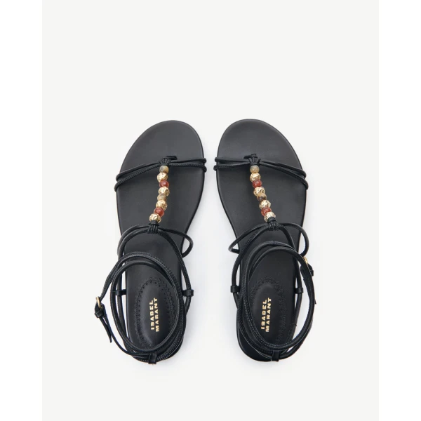 Isabel Marant Yctoria Sandals in Black | Sandals | Luxury Shoes 