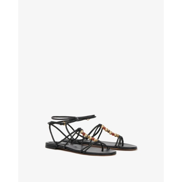 Isabel Marant Yctoria Sandals in Black | Sandals | Luxury Shoes 
