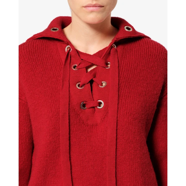 Isabel Marant Ydalia Wool Sweater in Red | Sweaters | Luxury Shoes 