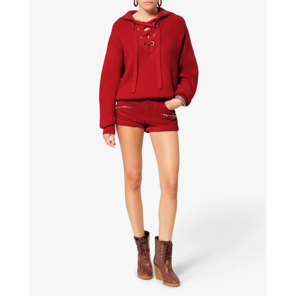 Isabel Marant Ydalia Wool Sweater in Red | Sweaters | Luxury Shoes 