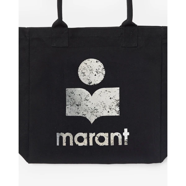 Isabel Marant Yenky Tote Bag in Black and Ecru | Totes & Top-Handle Bags | Luxury Shoes 