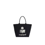 Isabel Marant Yenky Tote Bag in Black and Ecru | Women | Luxury Shoes 