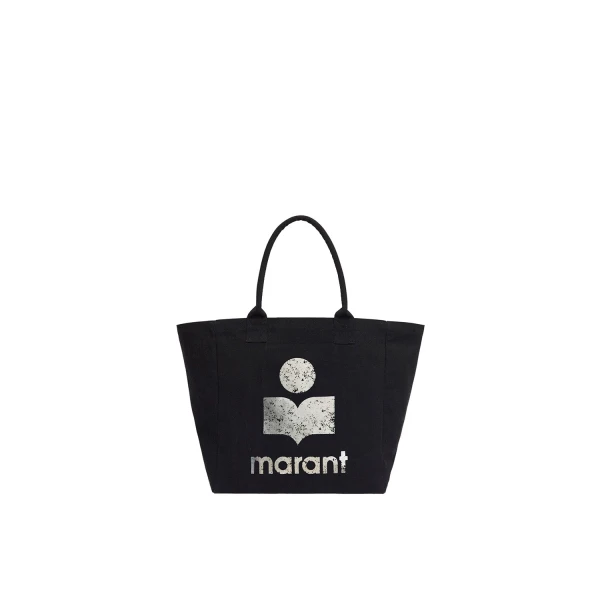 Isabel Marant Yenky Tote Bag in Black and Ecru | Women | Luxury Shoes 