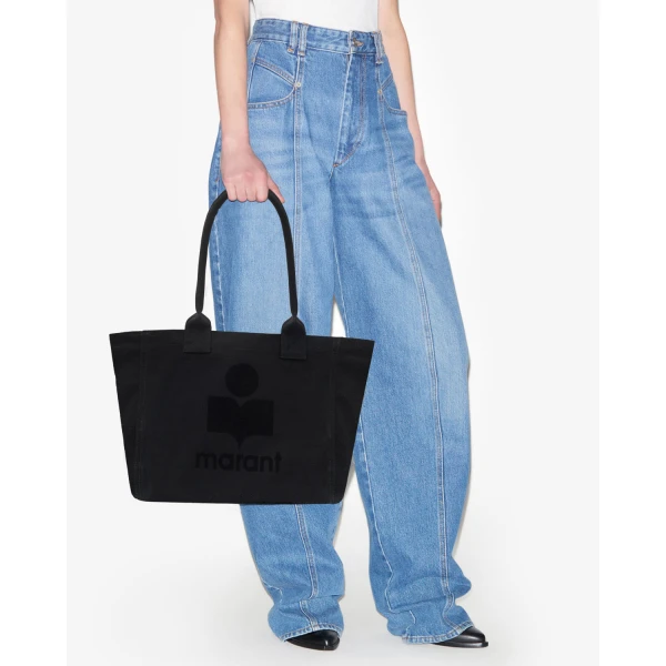 Isabel Marant Yenky Zipped Bag in Black | Totes & Top-Handle Bags | Luxury Shoes 