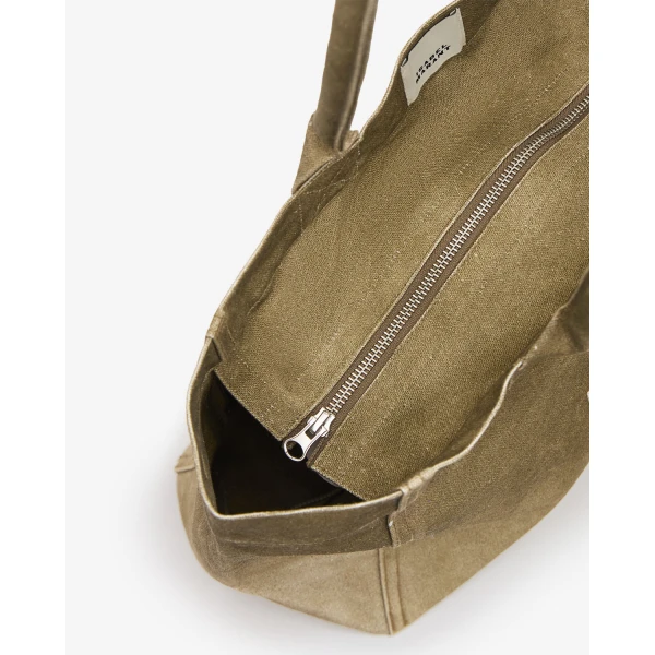 Isabel Marant Yenky Zipped Bag in Khaki | Totes & Top-Handle Bags | Luxury Shoes 