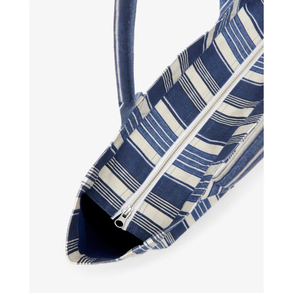 Isabel Marant Yenky Zipped Tote Bag in Blue | Totes & Top-Handle Bags | Luxury Shoes 