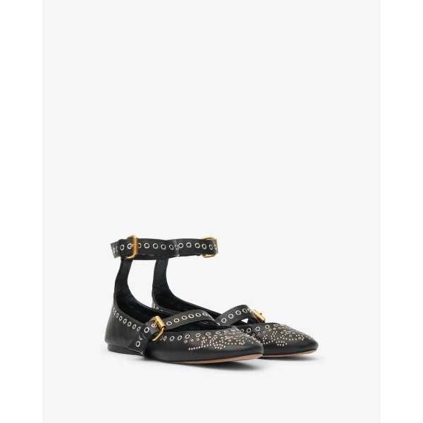 Isabel Marant Ylza Ballet Flats in Black | Flats | Luxury Shoes 