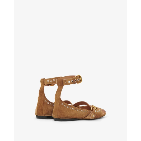 Isabel Marant Ylza Ballet Flats in Cognac | Flats | Luxury Shoes 
