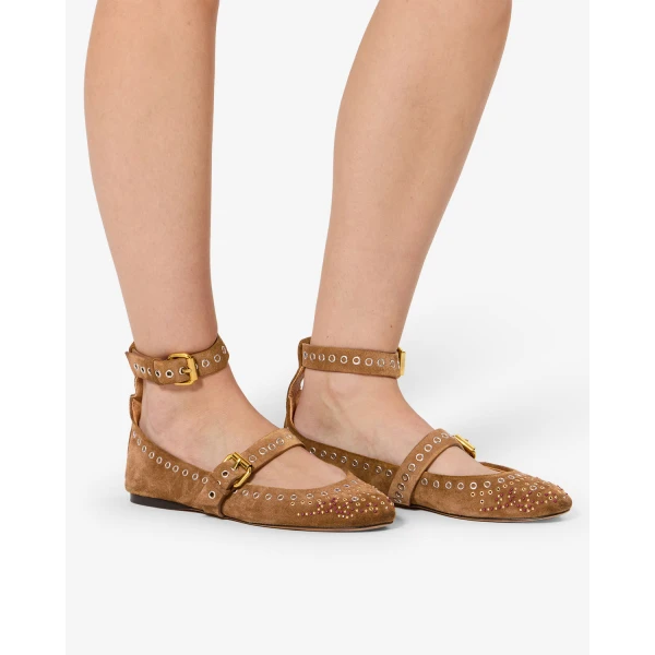 Isabel Marant Ylza Ballet Flats in Cognac | Flats | Luxury Shoes 