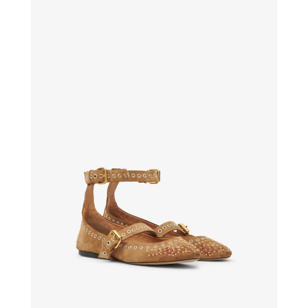 Isabel Marant Ylza Ballet Flats in Cognac | Flats | Luxury Shoes 