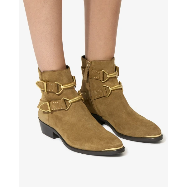 Isabel Marant Zalya Boots in Taupe | Boots | Luxury Shoes 