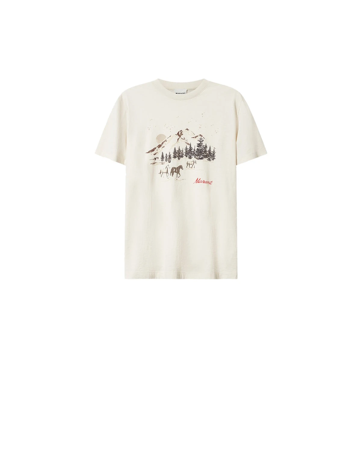 Isabel Marant Zewel Festive Mountain T-Shirt in Ecru Isabel Marant Zewel Festive Mountain T-Shirt in Ecru | Women | Luxury Shoes