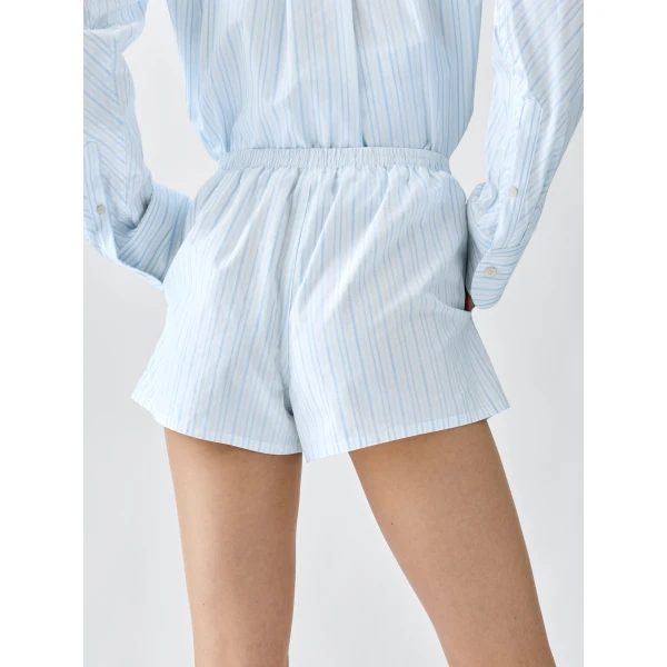blue shorts