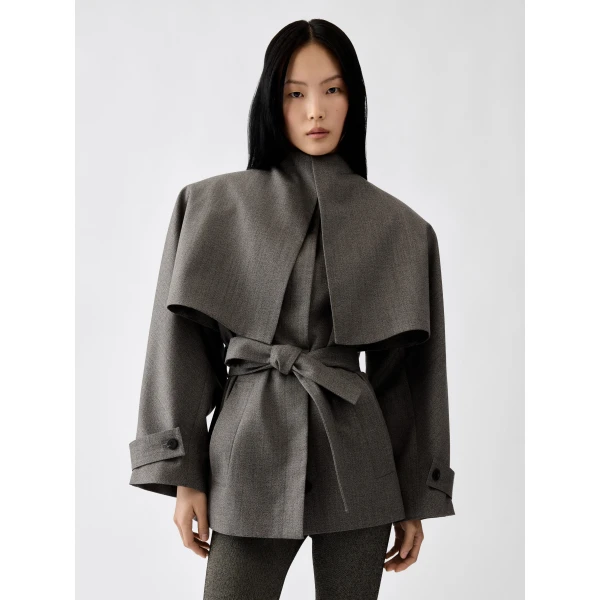 dark brown Jacquemus coat