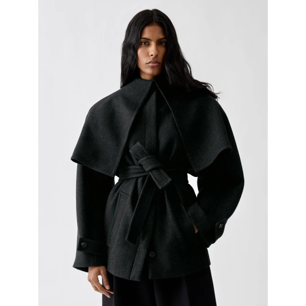 dark grey Jacquemus coat