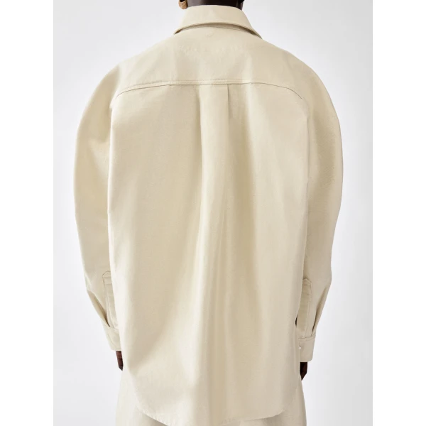 off-white and silver Jacquemus top