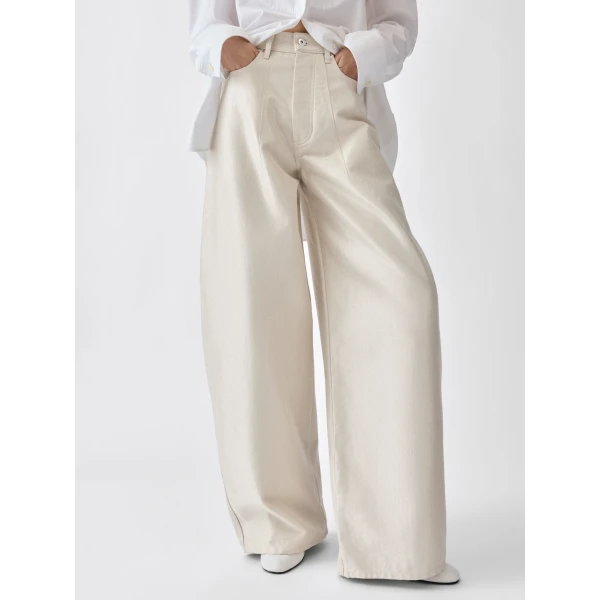 off-white and silver Jacquemus trousers
