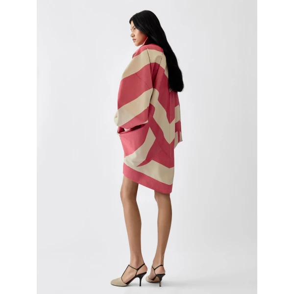 maxi stripe red and beige Jacquemus jacket