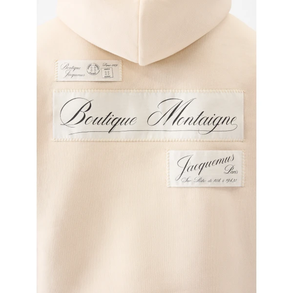 montaigne patch beige Jacquemus hoodie