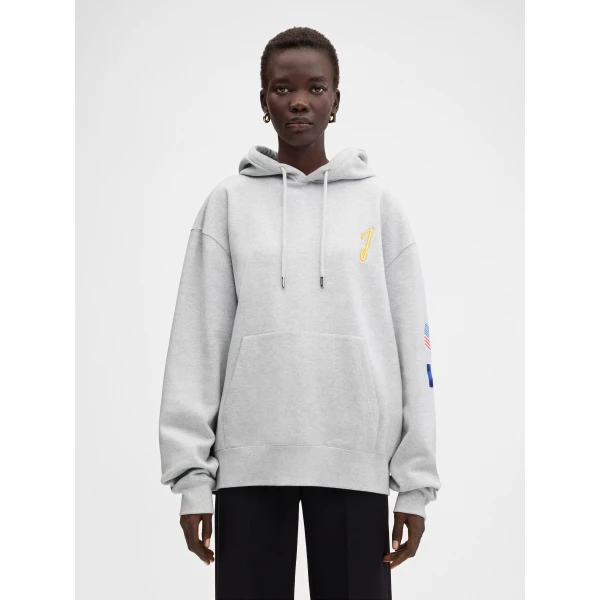 grey hoodie