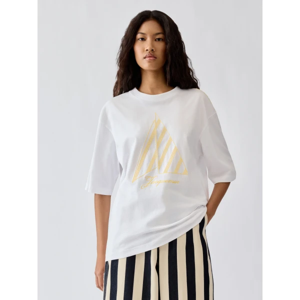 embroidery yellow sails Jacquemus top