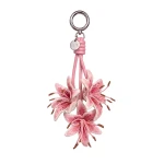 JW PEI 3D Embroidered Lily Bag Charm in Blush Pink | Bag Charms | Luxury Shoes 