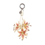 JW PEI 3D Embroidered Lily Bag Charm in Pink Yellow | Bag Charms | Luxury Shoes 