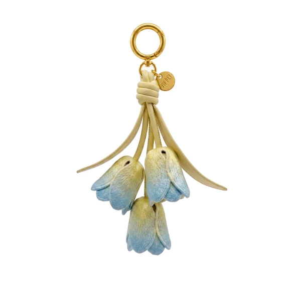 JW PEI 3D Embroidered Tulip Bag Charm in Light Gradient Yellow | Bag Charms | Luxury Shoes 