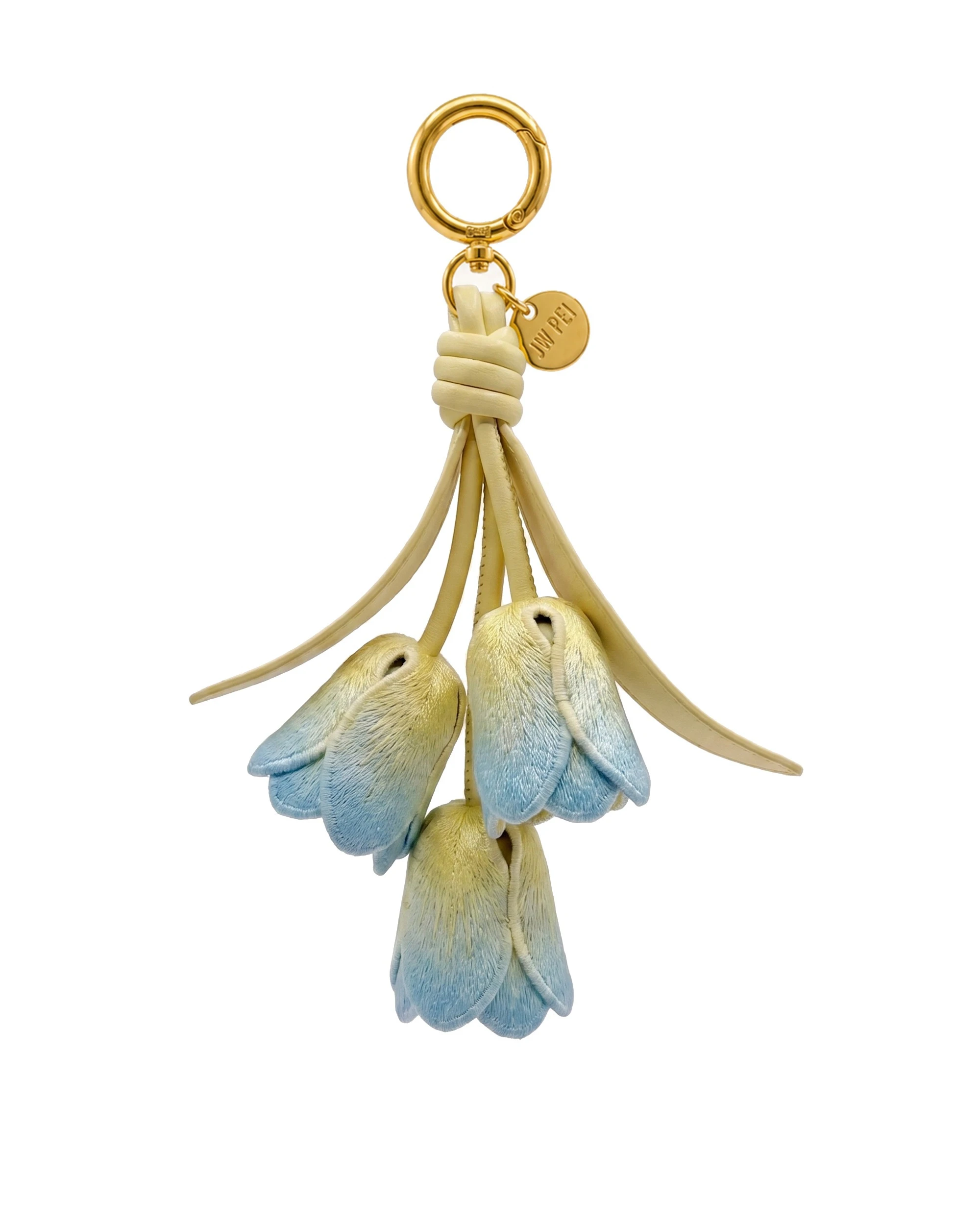 JW PEI 3D Embroidered Tulip Bag Charm in Light Gradient Yellow JW PEI 3D Embroidered Tulip Bag Charm in Light Gradient Yellow | Bag Charms | Luxury Shoes