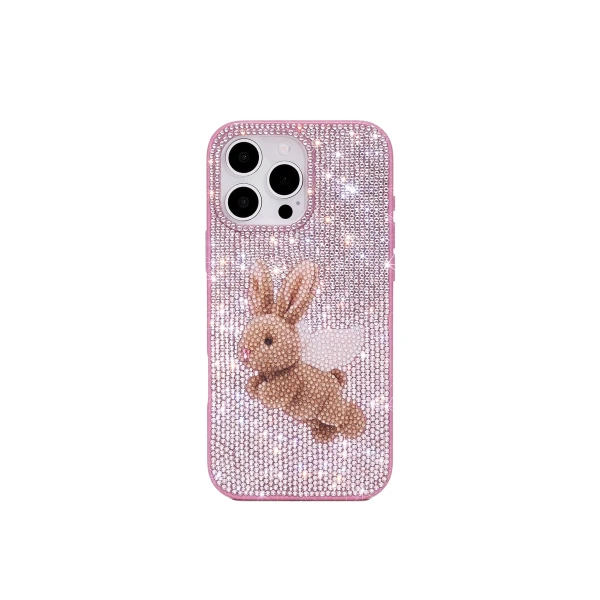 JW PEI Angel Bunny Glitter Phone Case in Pink | Phone Cases | Luxury Shoes 