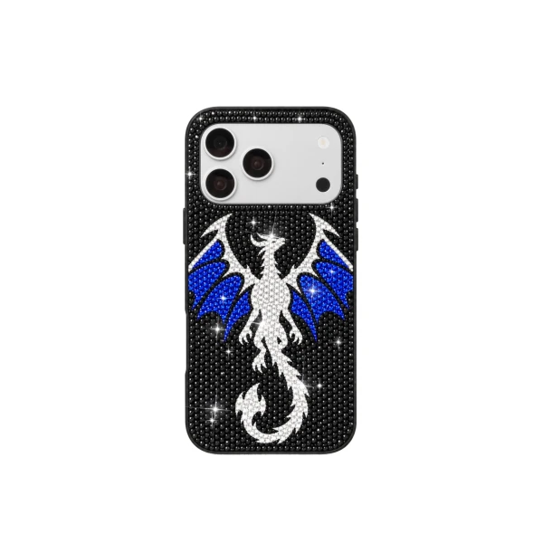 JW PEI Artificial Crystal Dragon Design Phone Case in Black | Phone Cases | Luxury Shoes 